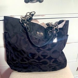 Large Black Coach Shoulder/hobo Bag